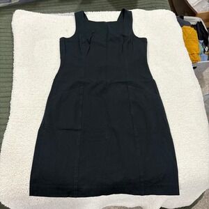 Theory Lukensia Bistretch Dress Sleeveless Pockets Black Size 8 Career Work Wear